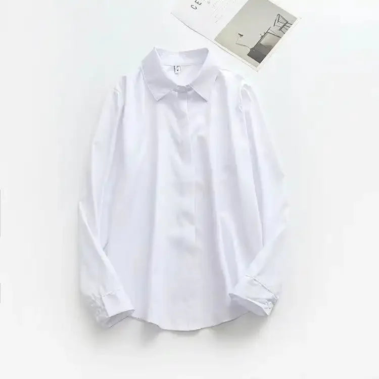 Women Light Blue Loose Fit Sun Protection Shirt Casual Long Sleeve Blouse