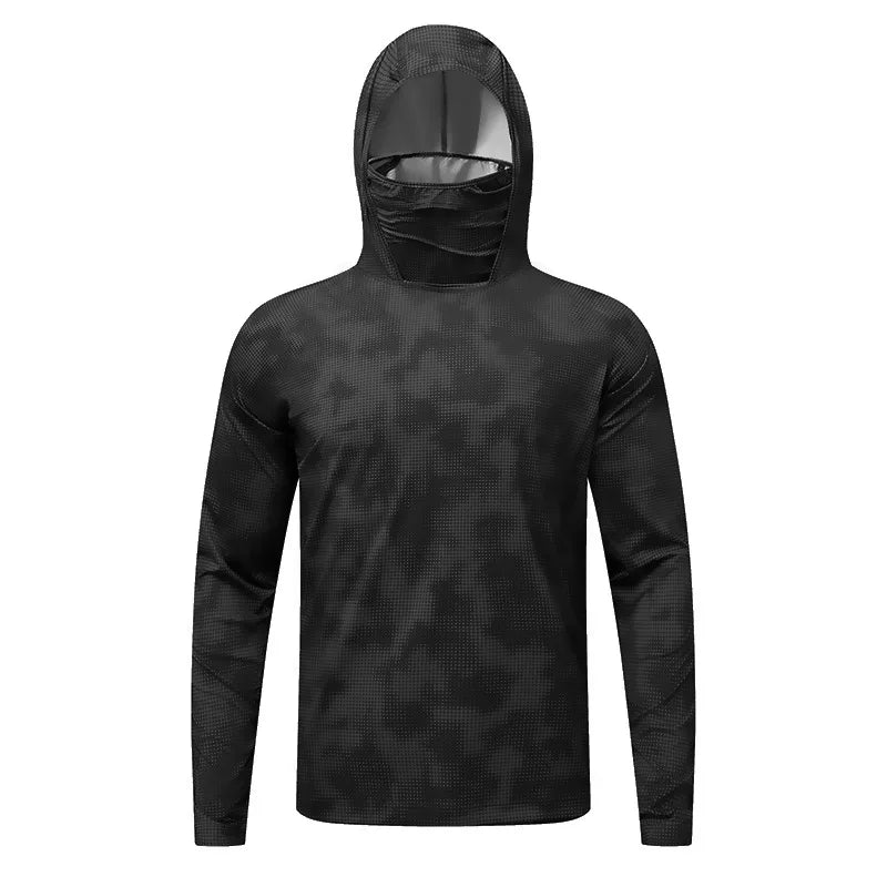 Summer men's and women's loose and casual quick drying ice silk breathable and lightweight fishing and sun protection clothing