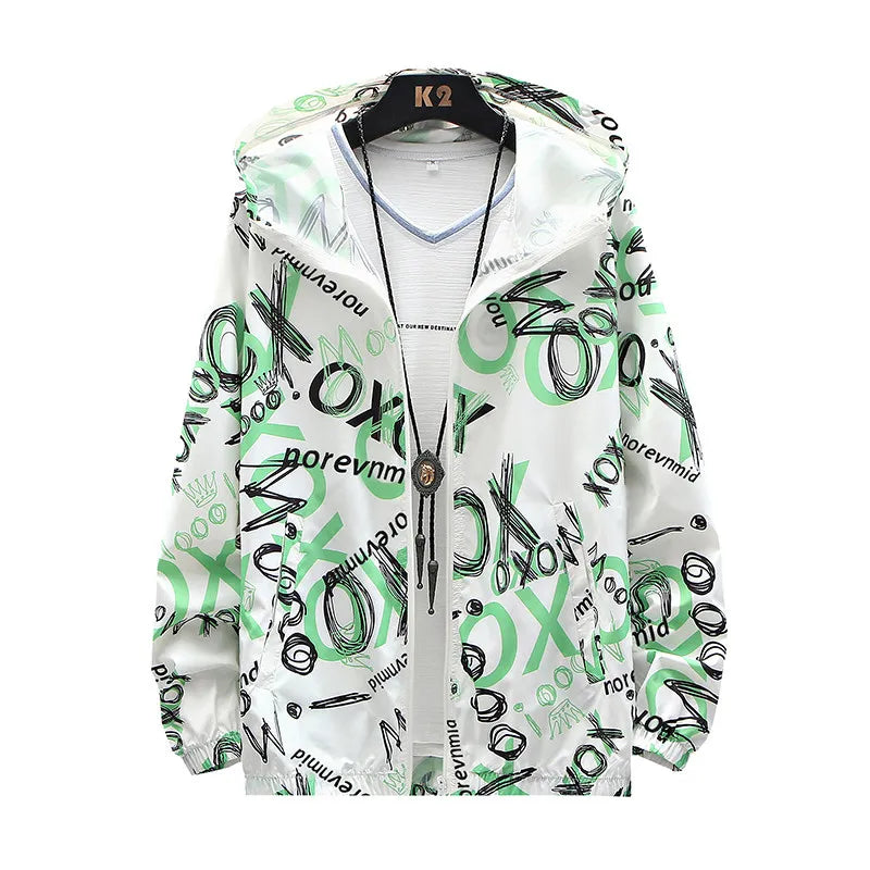 2024 Men's Summer New Hooded Sunscreen Casual Long-sleeved Jacket Outdoor Lightweight Jacket Coat Men Fishing Swim Shirt
