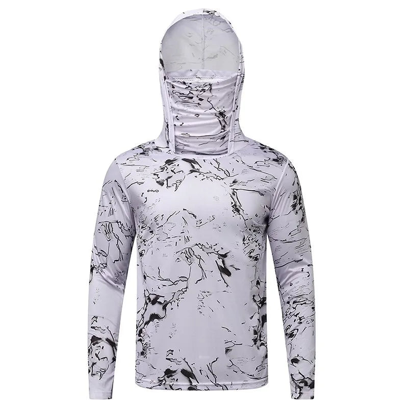 Summer men's and women's loose and casual quick drying ice silk breathable and lightweight fishing and sun protection clothing
