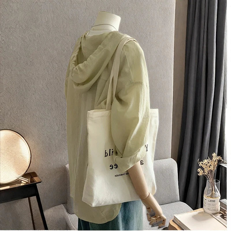 Lightweight Breathable Korean Sle Hooded Sun Protection Open Cardigan Women's Summer Thin Outerwear Commute Cotton Blend Fa...